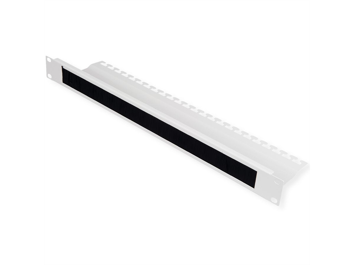 ROLINE 19-inch cable entry, with brush strip 1U grey