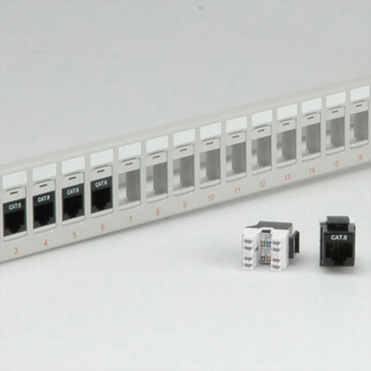 ROLINE Keystone 19'' Module frame Cat.5/Cat.6, 24 Ports, blank, UTP ...