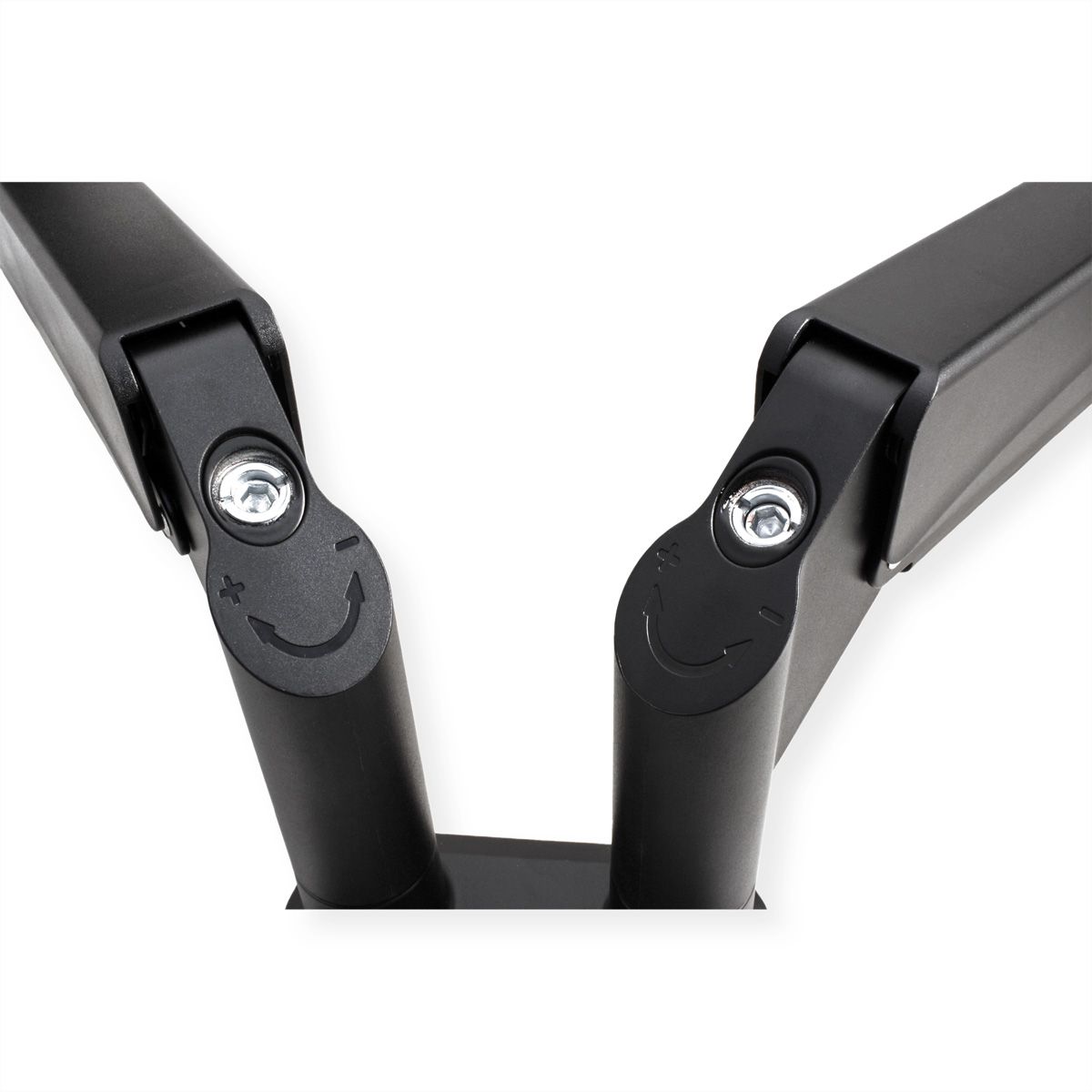 VALUE Dual LCD Monitor Arm, Desk Clamp, 5 Joints, Space Saving