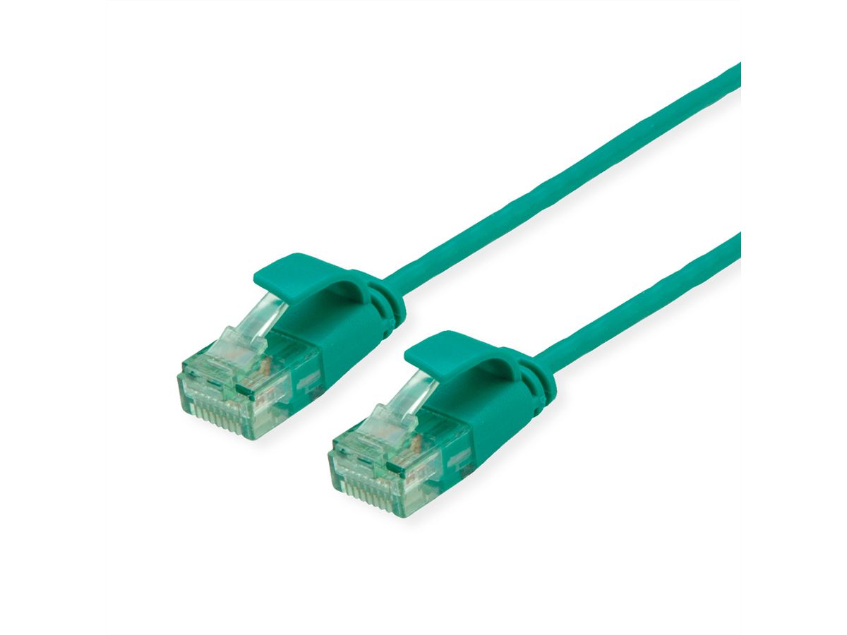 ROLINE RM UTP Data Center Patch Cord Cat.6A (Class EA), Slim, green, 0.5 m
