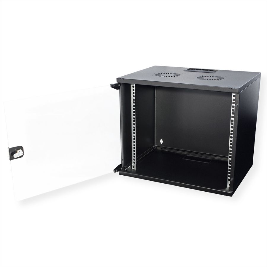 ROLINE 19-inch wall-mounted housing Basic 9 U, 540x400 BxT kit black