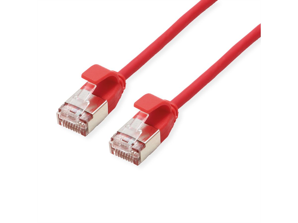 ROLINE U/FTP DataCenter Patch Cord Cat.6A (Class EA), LSOH, slim, red, 0.3 m