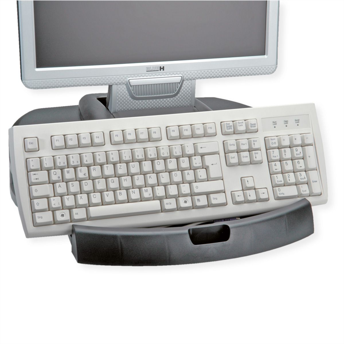 ROLINE Dual Monitor/Printer Stand Trend, black