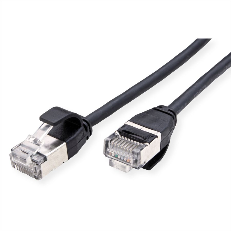 ROLINE U/FTP DataCenter Patch Cord Cat.6A (Class EA), LSOH, slim, black, 2 m