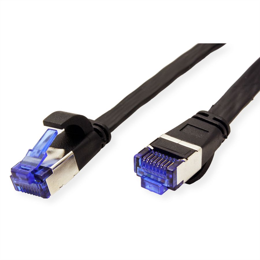 VALUE FTP Patch Cord, Cat.6A (Class EA), extra-flat, black, 3 m