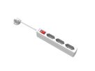 VALUE Power Strip 2-Pin Euro Type, 3-way, with Switch, 1.5 m