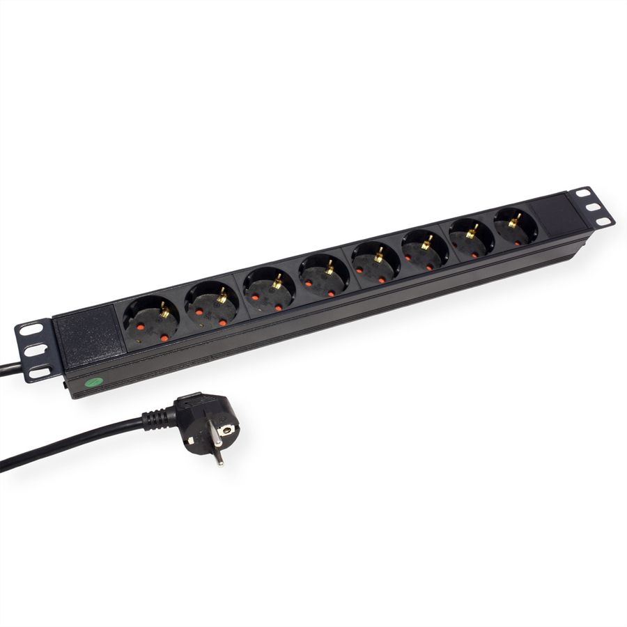 VALUE 19" PDU for Cabinets, 8x, 4000W, CEE 7/7 German Type Plug, 2.8 m