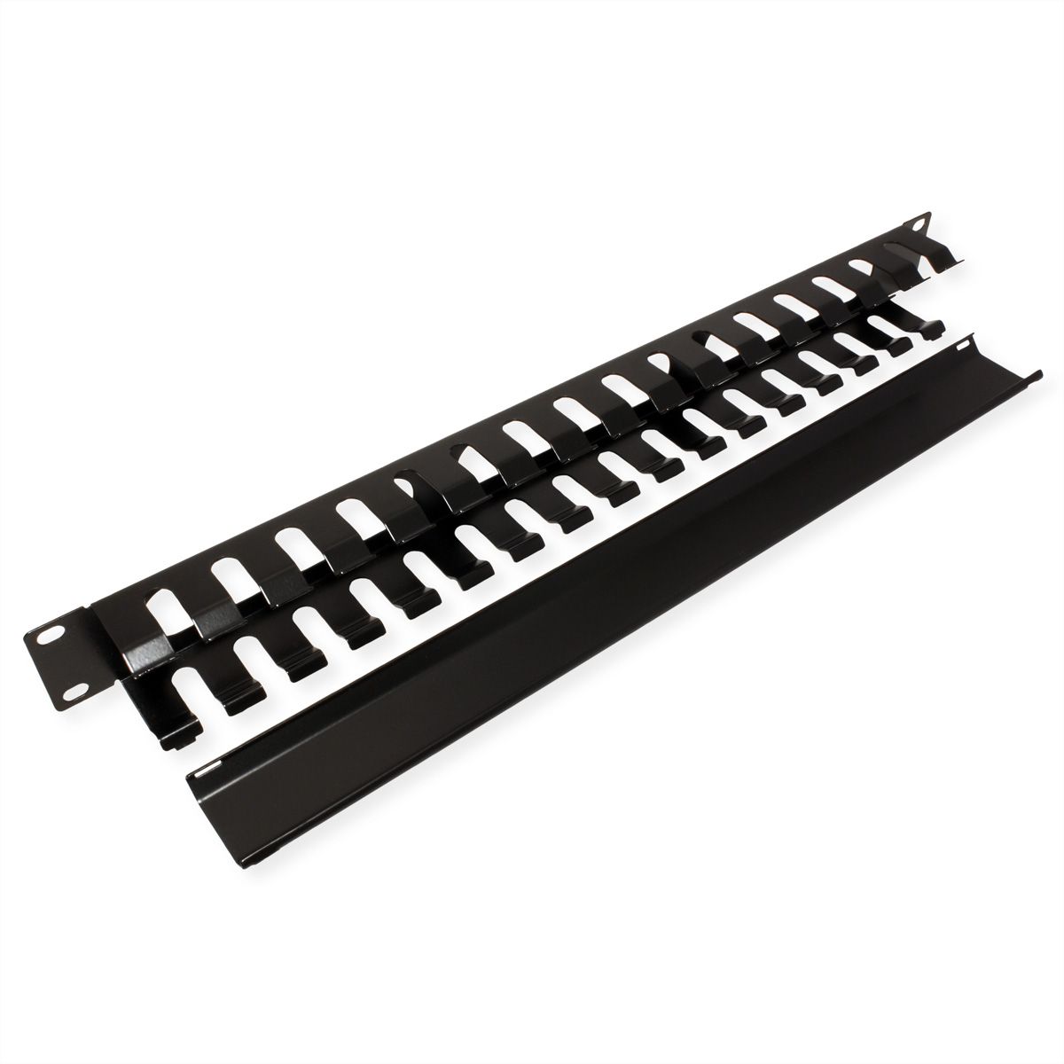 VALUE 19" Front Panel 1U with Patch channel 40 x 40 mm, black