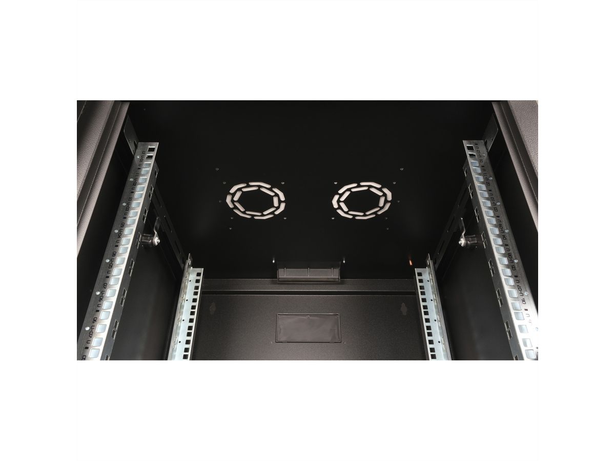 ROLINE 19-inch wall-mounted housing Pro 12 U, 600x600 WxD black