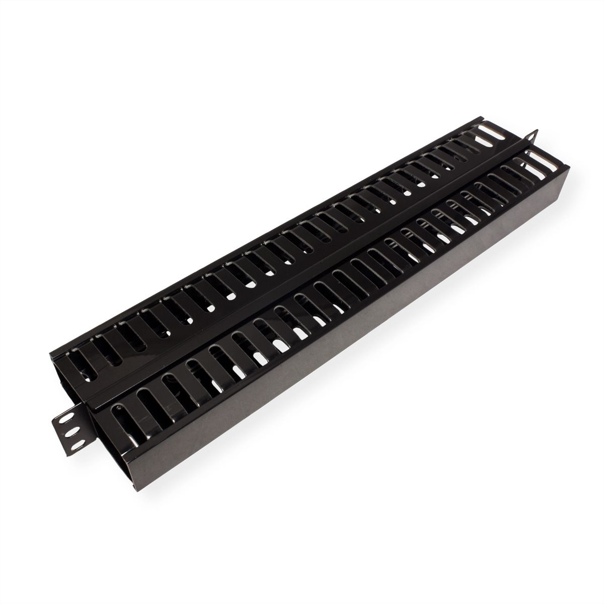 VALUE 19" Front Panel 1U with Double-Sided Patch channel, black