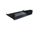 VALUE 19"-Fixed Shelf, 440 x 250mm, max. 15kg, 2U, U-Shape, black