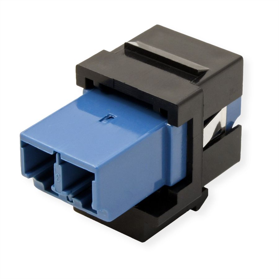 ROLINE Fiber Optic Keystone Jack, LC/LC Duplex, Singlemode, OS2