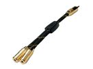 ROLINE GOLD 3.5mm Adapter cable (1x M, 2x F), 0.15m