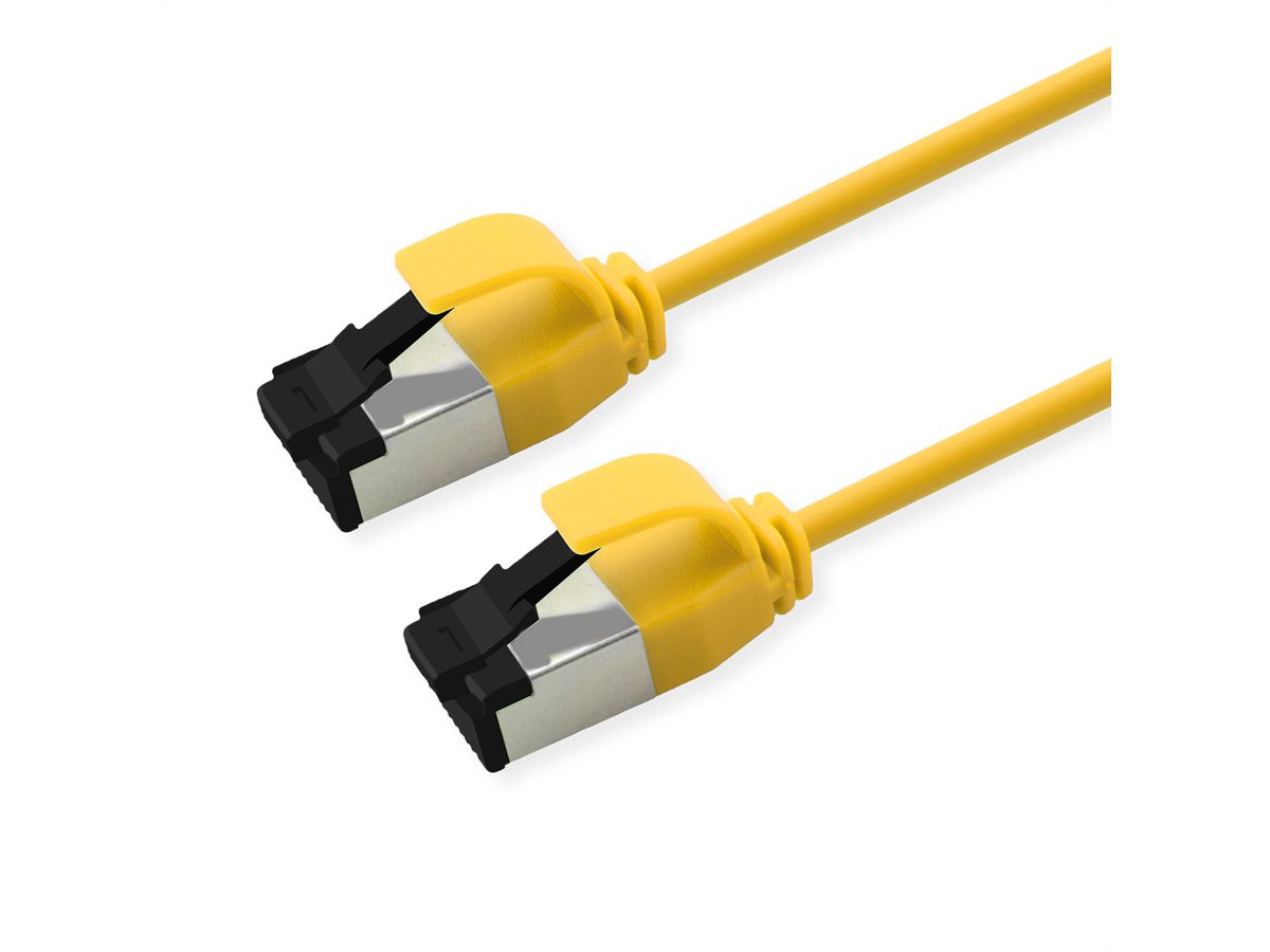 ROLINE U/FTP Patch Cord Cat. 8.1 (Class I), LSOH, SLIM, yellow, 2 m