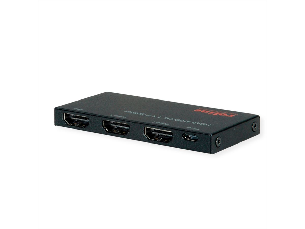 ROLINE HDMI Splitter, Ultra Slim, 2-way