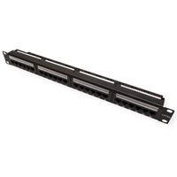 VALUE Cat.6A (Class EA) 19" Patch Panel, 24 Ports, UTP, black