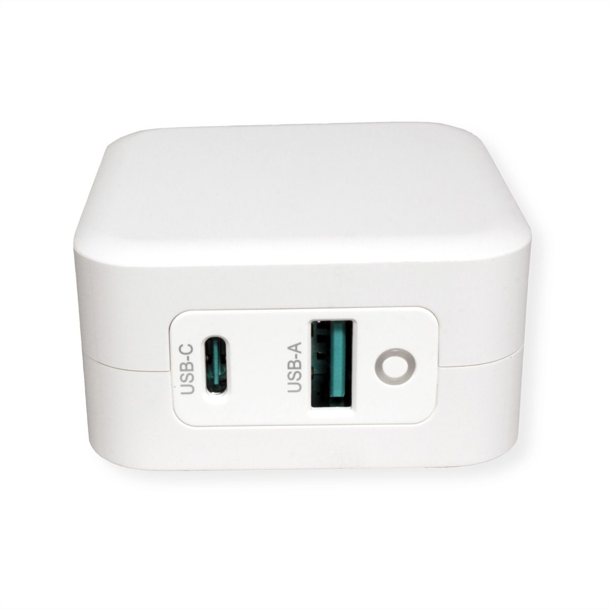 ROLINE USB Wall Charger Euro Plug, 2 Ports, 1x QC3.0 + 1x C (PD), 65W