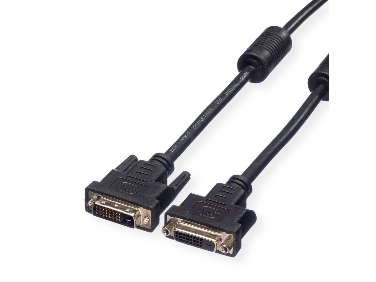 VALUE Monitor DVI Cable, DVI (24+1), Dual Link, M/F, 3 m