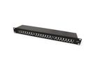 VALUE Cat.6A (Class EA) 19" Patch Panel, 24 Ports, shielded, black