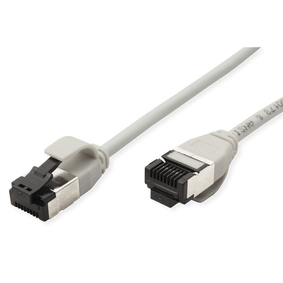 ROLINE U/FTP Patch Cord Cat. 8.1 (Class I), LSOH, SLIM, grey, 3 m