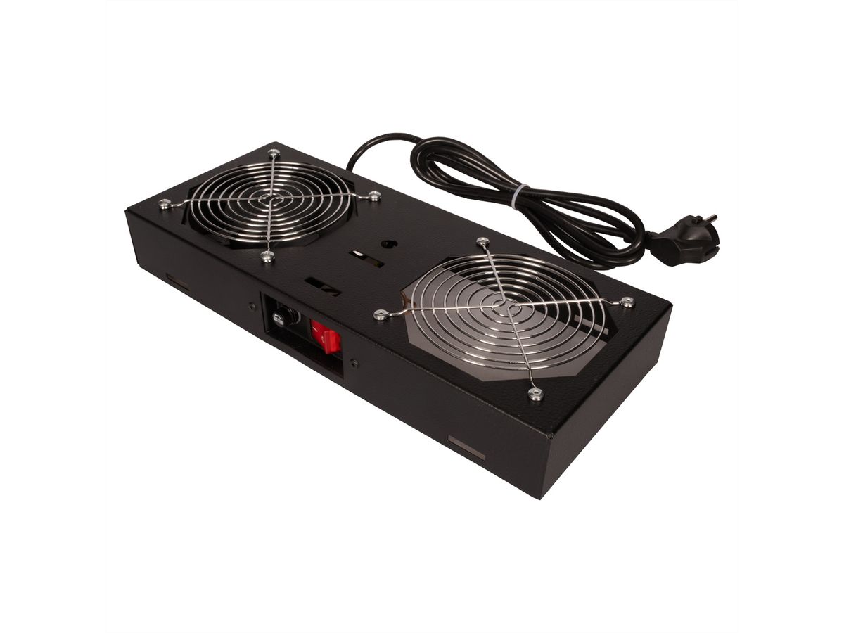 ROLINE Fan unit with 1 fan, for 19" Wall Cabinet black