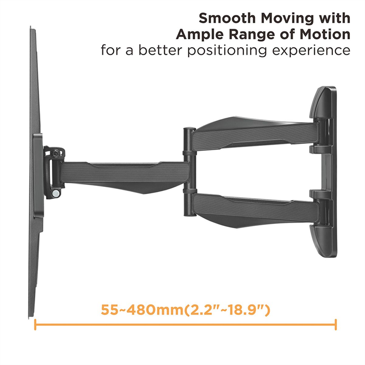 VALUE Solid Articulating Wall Mount TV Holder, up to 177.80 cm (37" - 70")