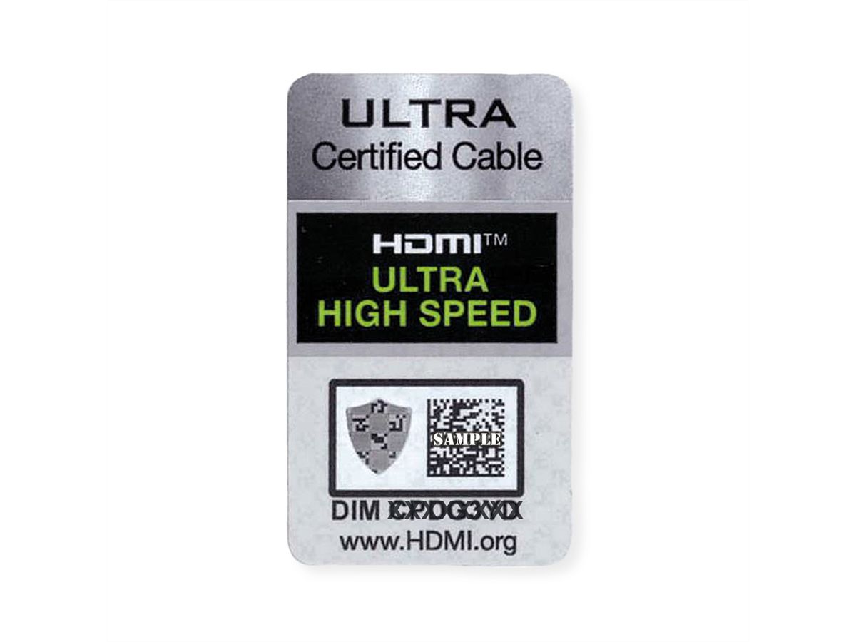 ROLINE ATC HDMI 8K (7680 x 4320) Ultra HD Cable + Ethernet, M/M, black, 1 m