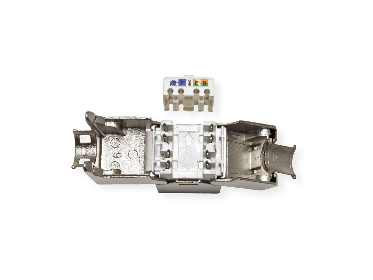 VALUE Keystone Jack, Cat.6A (Class EA), RJ-45, STP, tool-free, SLIM