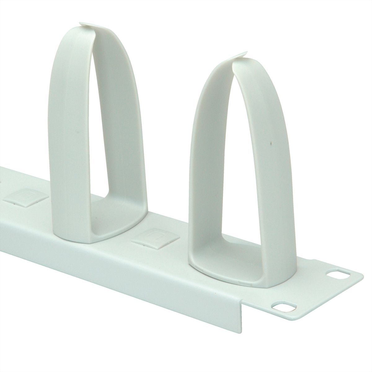 VALUE 19" Cable Management plate with Horizontal/Vertical cable rings for Cabinets, grey