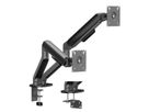 STANDARD Dual Monitor Arm, Mechanical Spring, 2x < 10 kg, < 81,3 cm (32"), black