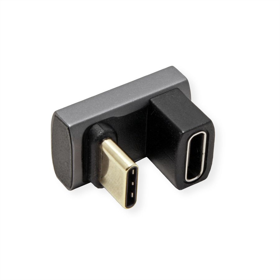 ROLINE Adapter, USB4 Gen 3x2, Aluminum, 360°, Type C, M/F, silver