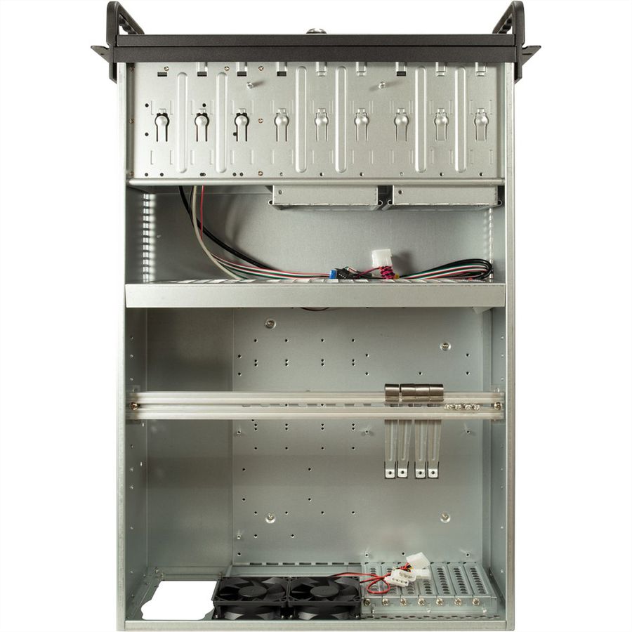 19" Industrial Rack-Mount Server Chassis, 4UH, IPC 4U-4129L, black