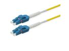 ROLINE Fibre Optic Jumper Cable, Duplex, 9/125µm, OS2, LC/LC, UNIBOOT, yellow, 0.5 m