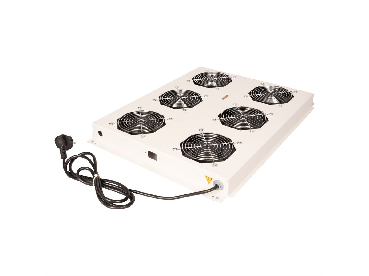 ROLINE 19" roof fan unit with 6 fans, ON/OFF for server rack PRO series, grey
