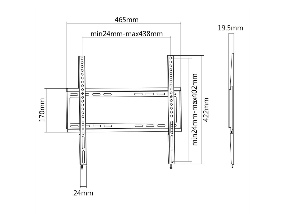 VALUE LCD/Plasma TV Wall Holder, Low Profile