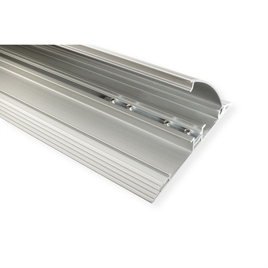 ROLINE 2-Channel Aluminum Floor Cable Cover, 139 x 22 mm, silver, 1.1 m