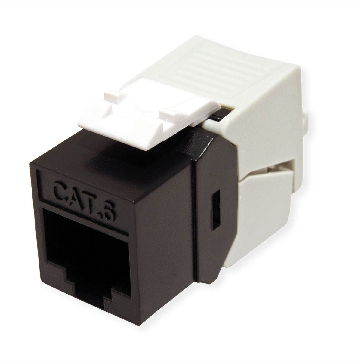 ROLINE Cat.6 (Class E) Keystone Jack SLIM, RJ-45, UTP, tool-free, black