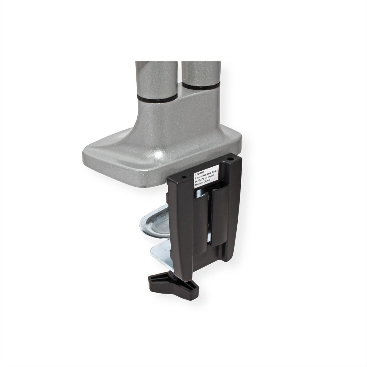 VALUE Dual LCD Monitor Arm, Desk Clamp, 6 Joints, height adjustable separately, gas spring