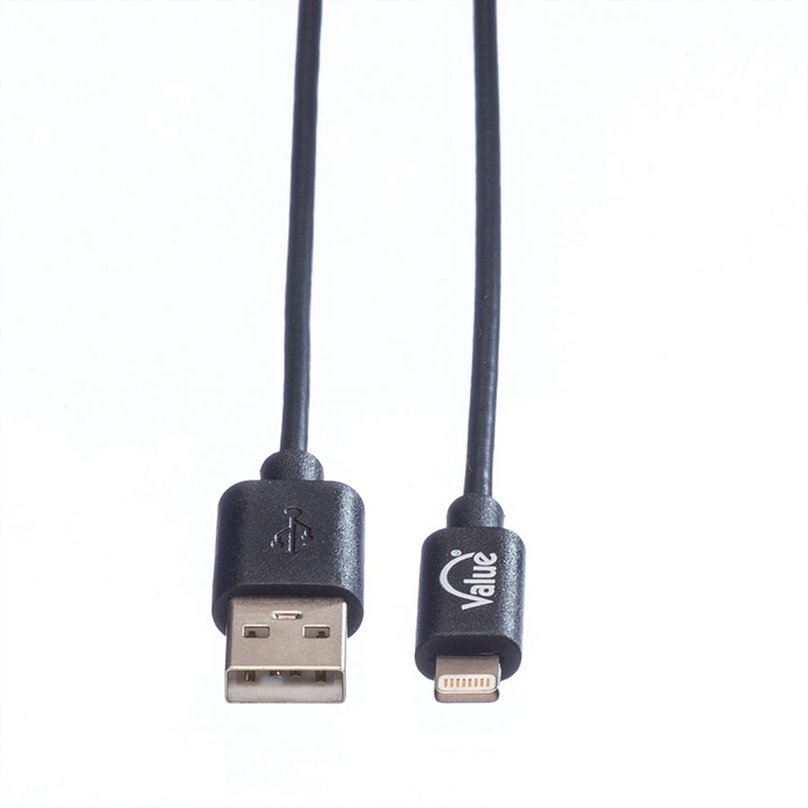 VALUE 8pin to USB Cable for iPhone, iPod, iPad, 1 m
