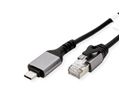 VALUE USB 3.2 Gen 2 to Gigabit Ethernet Cable Converter, black, 2 m