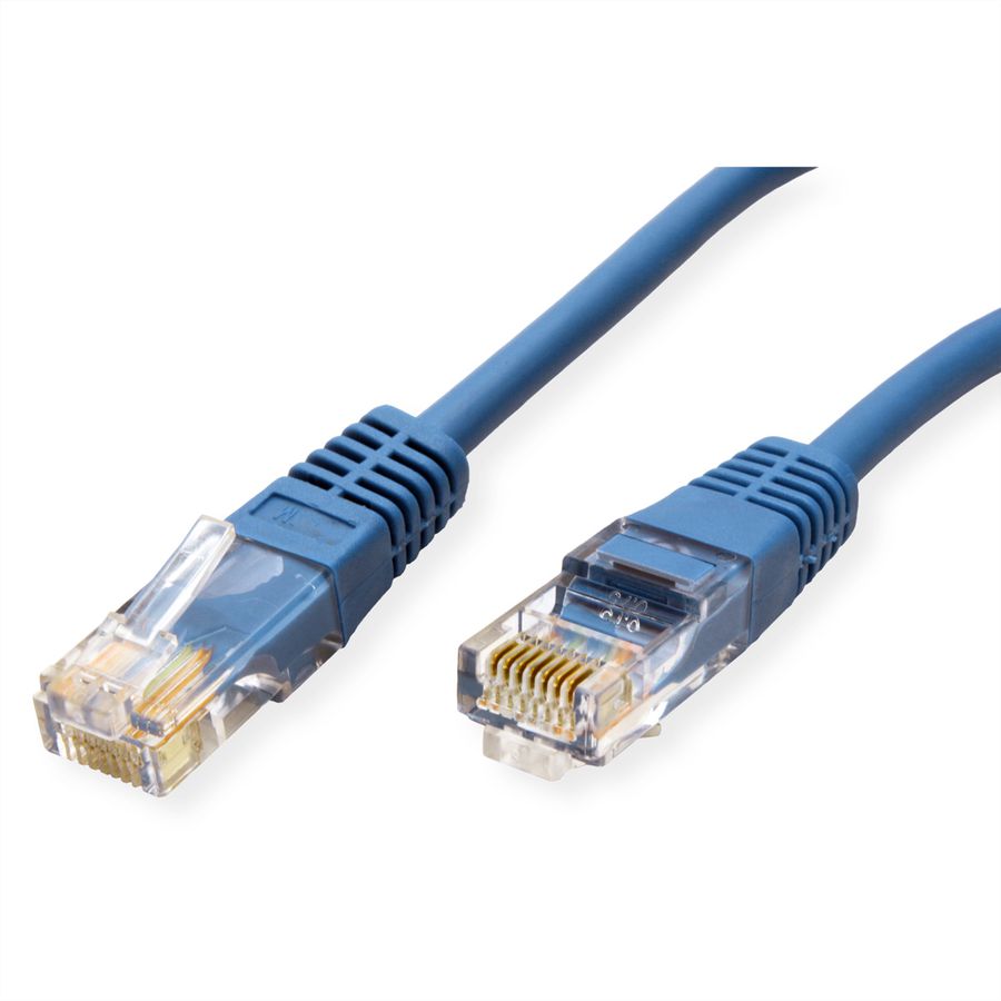 ROLINE UTP Patch Cord Cat.5e (Class D), PoE, blue, 0.5 m