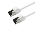ROLINE U/FTP Patch Cord Cat. 8.1 (Class I), LSOH, SLIM, white, 3 m