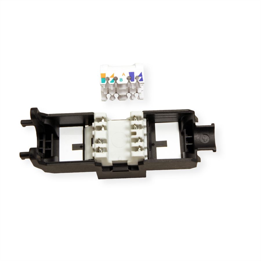 ROLINE Cat.6A (Class EA) Keystone, RJ-45, UTP, with shutter, Tool-free, black