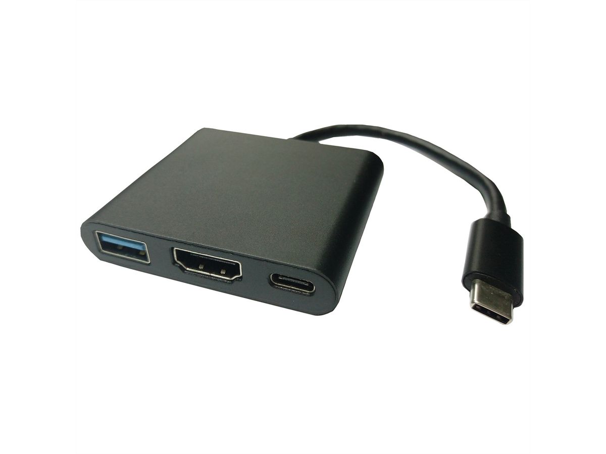 VALUE Adaptateur USB Type C - HDMI + USB 3.2 Gen 1 A + Type C (Power  Delivery) - SECOMP France