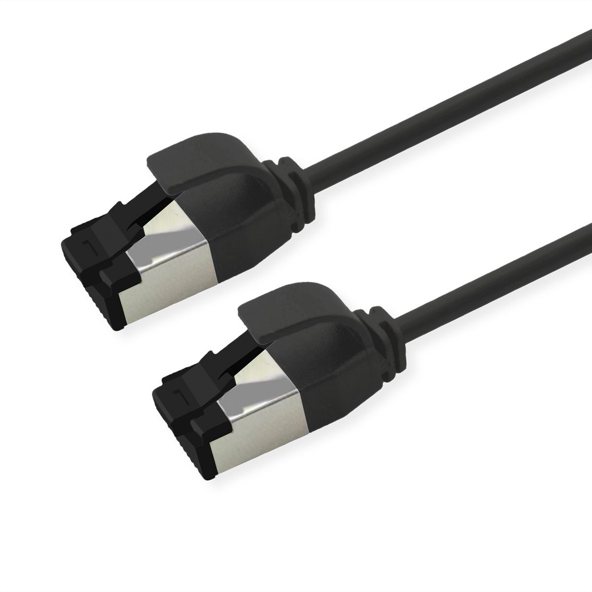 ROLINE U/FTP Patch Cord Cat. 8.1 (Class I), LSOH, SLIM, black, 2 m