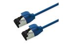 ROLINE U/FTP Patch Cord Cat. 8.1 (Class I), LSOH, SLIM, blue, 2 m