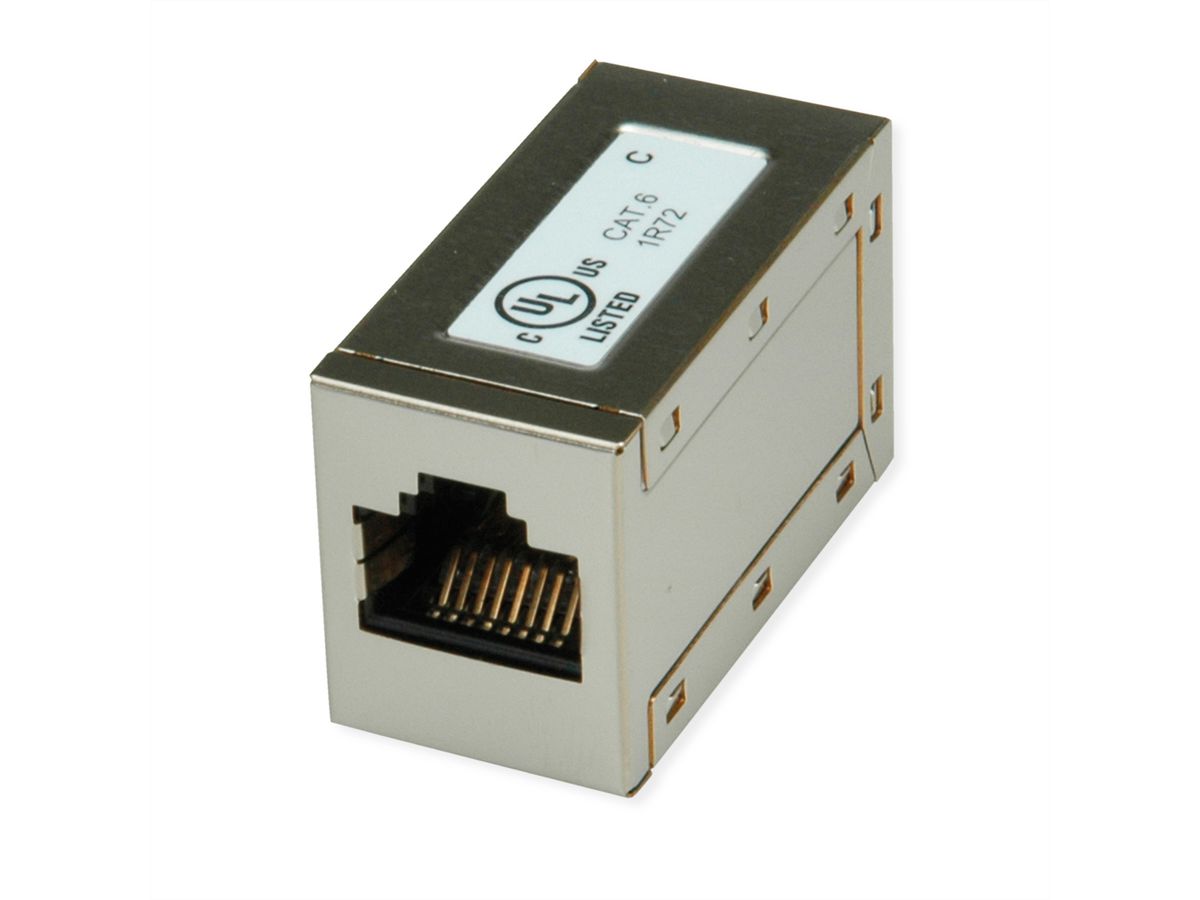 ROLINE RJ-45 Modular Coupler, Cat.6 (Class E), STP, silver, 25pcs.