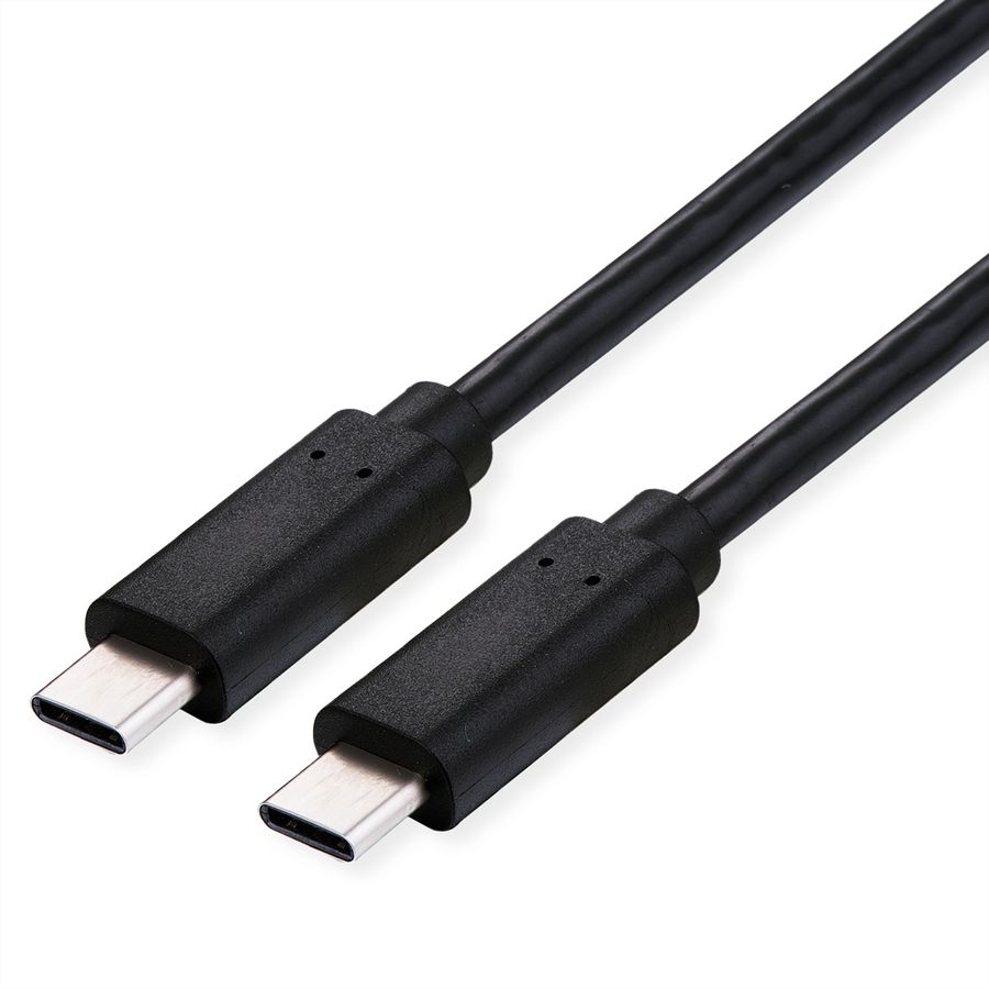 VALUE Cable USB4 Gen3x2, with Emark, C–C, M/M, 8K UHD-2, 40Gbit/s, 100W, black, 1 m