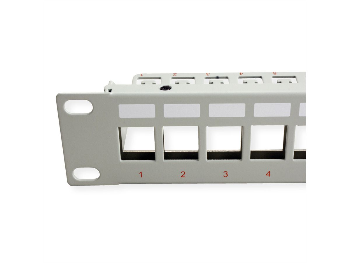 ROLINE Keystone 19'' Module frame, 24 Ports, shielded, grey