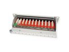 ROLINE Cat.6A (Class EA) 10-inch Patch Panel, 12 Ports, STP, grey